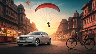 Extravagance In India: Paragliding to Rolls!