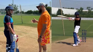 Yuvraj trains next-gen stars after Gill-Abhishek