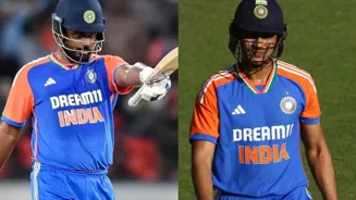 Samson vs Gill: Comparing their T20I stats