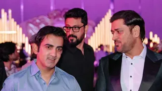 Rohit, Dhoni & Gambhir attend high-profile wedding