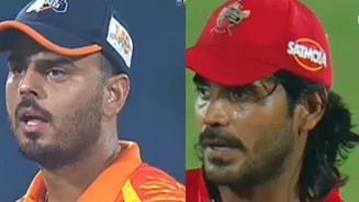 Heated! Nitish and Digvesh clash on-field in DPL
