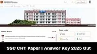 SSC CHT Paper I Answer Key 2025 Released