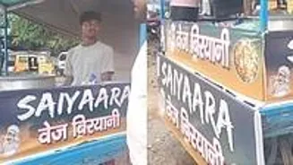Veg Biryani Stall Named Saiyaara Goes Viral