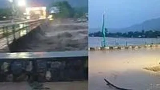 Rishikesh Bridge Swamped by Flooding River