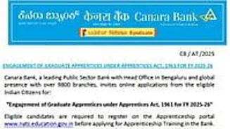 Canara Bank: Apply For 3500 Apprentice Posts