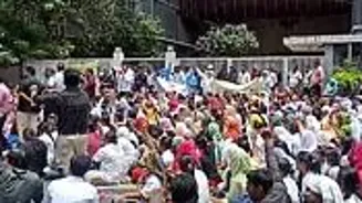 Health Staff Protest in Pune Over Demands