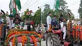 UP Farmers Protest US Tariffs With Tractor Rally