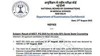 NEET PG 2025 Merit List Released