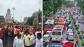 Mumbai Faces Traffic As Maratha Protest Grows