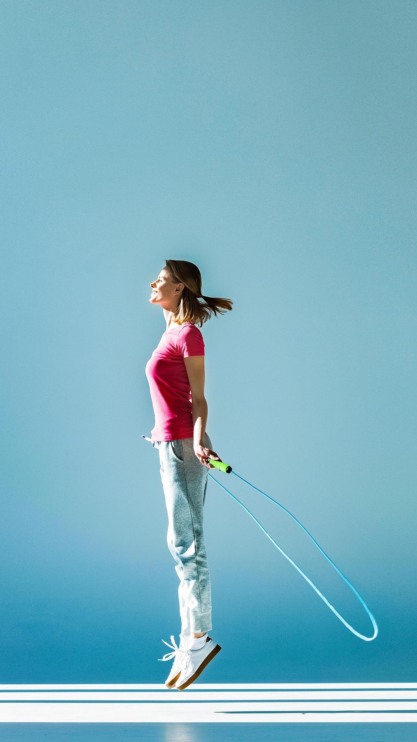 Woman's Simple Jumping Routine Boosts Mood and Health