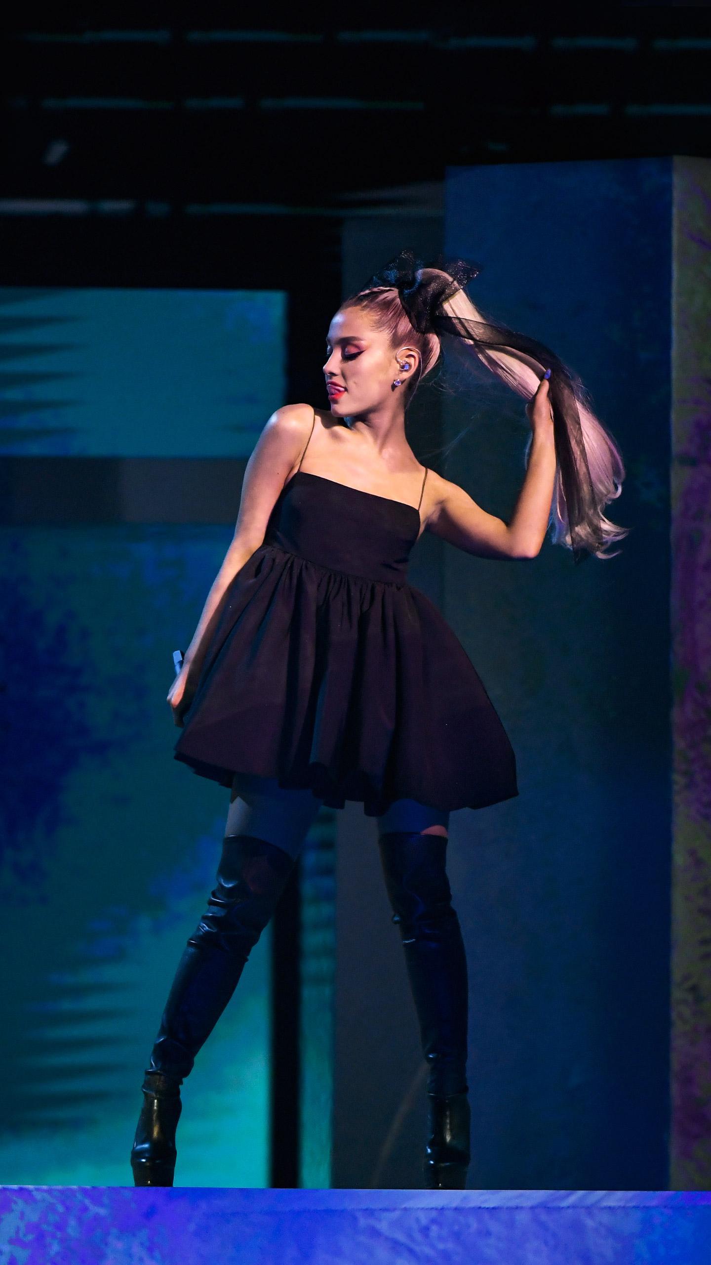 Ariana Grande Returns to Brunette for 'Wicked' Press Tour